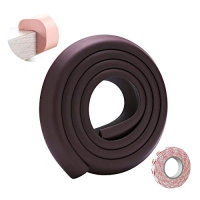 Image of SONARIN Baby Safety Edge &amp; Corner Guards,2M/6.6ft Protectors Furniture Table L Shape with Strong Adhesive Tape,Colorful Child Protection(Dark Brown)