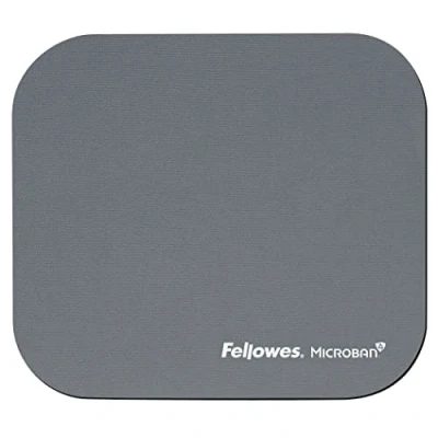 Image of Fellowes Mouse Pad with Microban Protection Silver 5934005