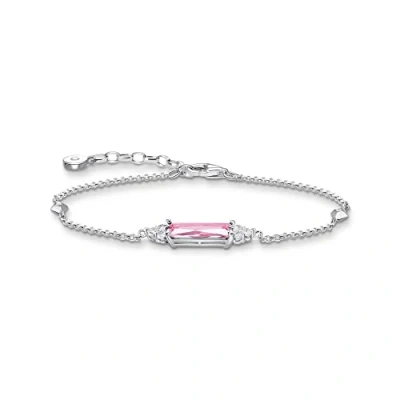 Image of Thomas Sabo Women Bracelet with Green Stone Silver 925 Sterling Silver, Cold Enamel A2095 496 6