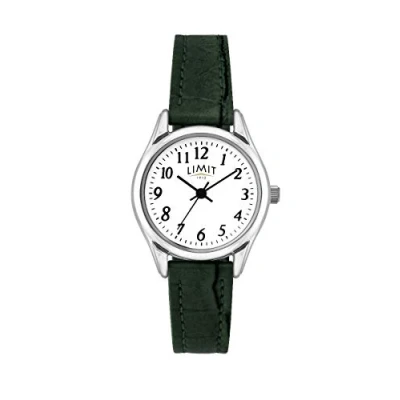 Image of Limit Ladies Analogue Quartz Watch with Green Strap &amp; White Dial 60202