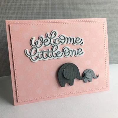 Image of Cutting Dies for Card Making, YunTrip Word Welcome Littleone Metal Stencil DIY Scrapbooking Album Embossing Photo Crafts Paper Cards Decorative Craft