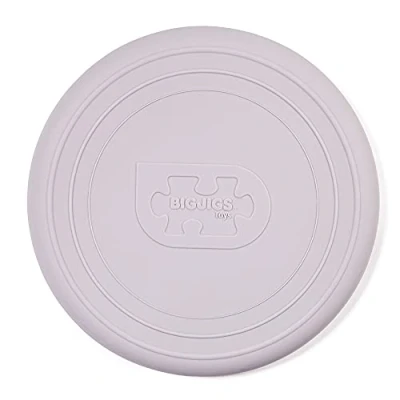 Image of Bigjigs Toys Frisbee Flying Disc (Stone Grey) Silicone For Kids, Quality Saucers, Beach &amp; Garden Toys, Holiday Toddlers