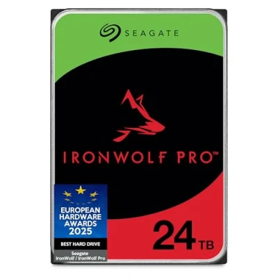 Image of Seagate IronWolf Pro 24 TB, NAS Internal Hard Drive, 3.5 Inch, 7200 U/Min, CMR, 256 MB Cache, SATA 6 GB/S, incl. 3 Years Rescue Service, Modellno.: ST24000NTZ02