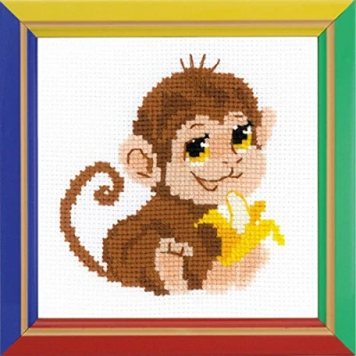 Image of RIOLIS Cross Stitch Kit HB 161 Happy Bee Monkey