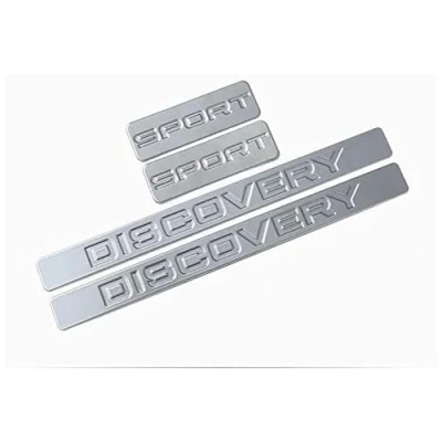 Image of SANQIUTOU Car Door Sill Protector Strips for Discovery Sport 2014 2022, Sticker Trim Non Slip Anti Scratch Stainless Steel Material, 4 Pcs