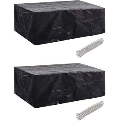 Image of vidaXL Garden Furniture Covers 2 pcs 8 Eyelets 200x160x70 cm