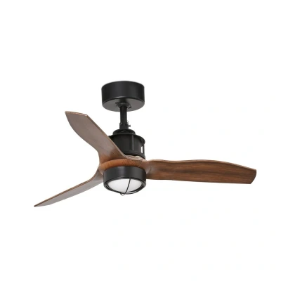 Image of Just Fan 81cm Black, Wood Ceiling 3000K Light
