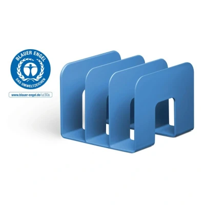 Image of Durable Eco Friendly Magazine File Sorter Recycled Plastic &amp; Blue Angel Certified Paperwork Organiser Catalogue Holder Pack of 6