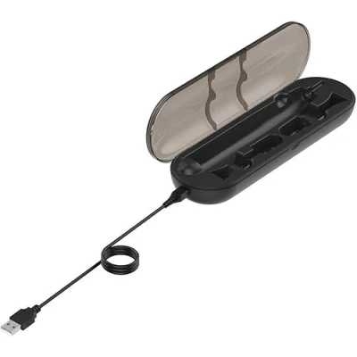 Image of ABS Portable Electric Toothbrush Charger Charging Case for Philips SONICARE Diamond Clean (Black 1m Cable)