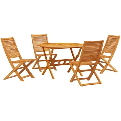 Image of vidaXL 5 Piece Garden Dining Set Solid Wood Acacia