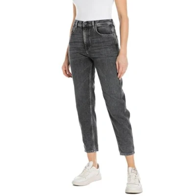 Image of Replay women&#039;s jeans made of comfort denim, black (Black 098), 29W / 30L