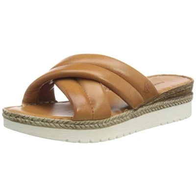 Image of Hush Puppies Women&#039;s Samira Slide Sandal, Tan, 6 UK