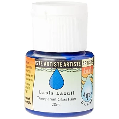 Image of Artiste DOA764110 20 ml Aquaglass Transparent Glass Paint, Blue