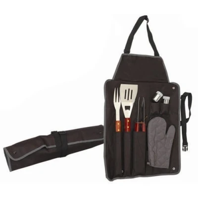 Image of The Ulitimate Barbecue Grilling Apron &amp; 7pc Utensil BBQ Cooking Tool Set