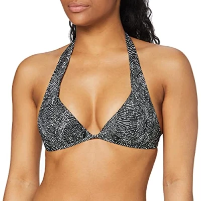 Image of O&#039;Neill PW Sao Mix Women&#039;s Bikini top, Womens, 9A8508, Black AOP W/White, 38C