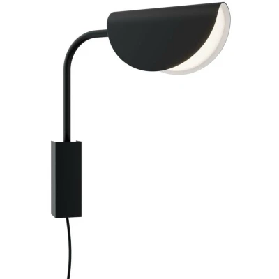 Image of Mollis Modern Wall Lamp Black, Acrylic Shade