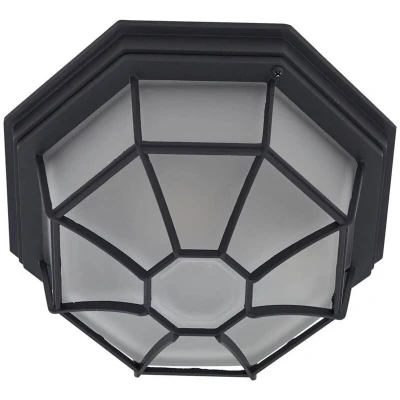Image of Lindby outdoor ceiling light Idril, anthracite, metal, Ø 26.5cm