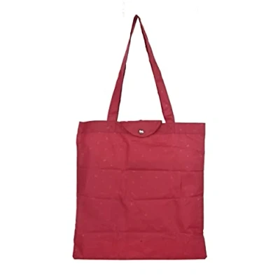 Image of Radley London Womens Responsible Foldaway Shopper Shopping Shoulder Tote Bag Ditsy Dog Stars in Red
