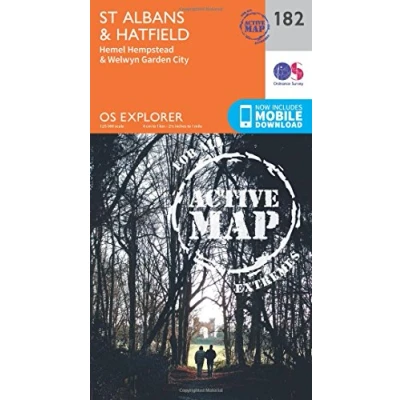 Image of Explorer Active 182 St Albans &amp; Hatfield Map With Digital Version