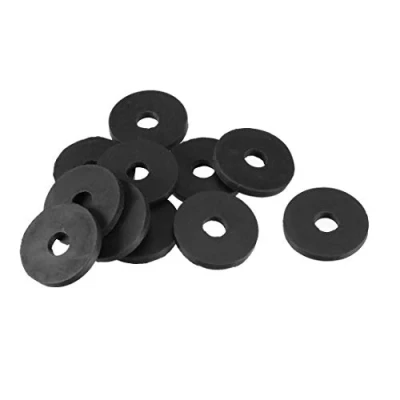 Image of Sourcingmap Rubber Flat Washers 18mm OD 5mm ID 2mm Thickness for Faucet Pipe Water Hose, Pack of 10