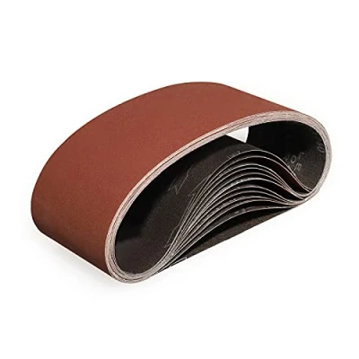 Image of Sruhrak 100X610mm Abrasive Sanding Belt Set 12 Pack 400 Grits Sandpaper Belts for Portable Sander