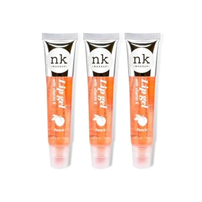 Image of NK Lip gloss gel 15ml Vitamin E, Shiny, Nourishes, (Peach, Pack Of 3)