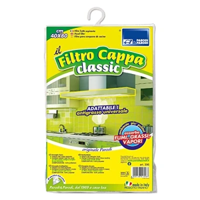 Image of Parodi&amp;Parodi Cooker Hood Filter, polyester, White, 20x26x5 cm