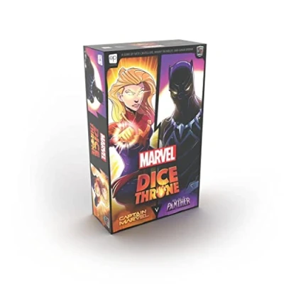 Image of USAopoly Marvel Dice Throne Captain vs Black Panther Board Game Ages 8 Plus 2 Players 30 Minutes Playing Time