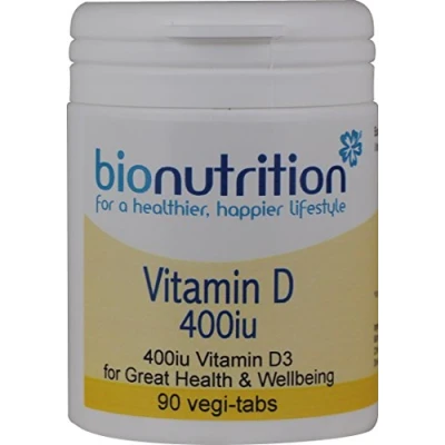 Image of Bio Nutrition Vitamin D 10µg (400iu) : Well Being Supplement 90 vegi tabs