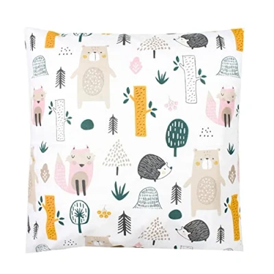 Image of TupTam Children&#039;s Decorative Pillow Case Double Sided Design, Forest Animals, 80 x cm