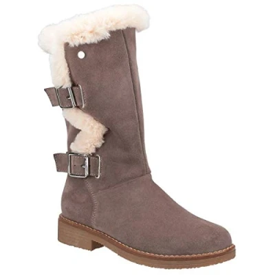 Image of Hush Puppies Women&#039;s Megan Mid Calf Boot, Grey, 3 UK