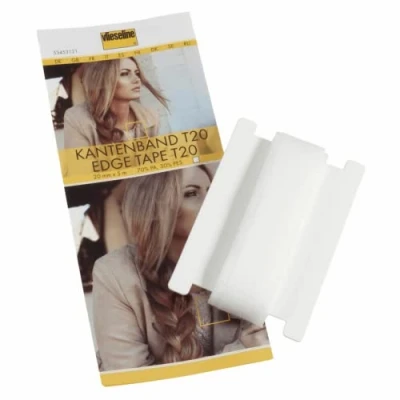 Image of Vilene Edge Tape: Iron On: 5m x 20mm: White, 5