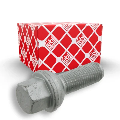 Image of 05104080AA, 5104080AA Wheel Bolt FEBI BILSTEIN 46659 M14 x 1,5 Ball seat A/G 30mm 10.9 for Steel rims 19 Zink flake coated Male Hex