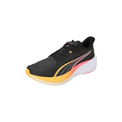 Image of PUMA Unisex Darter PRO Road Running Shoe, Black Sun Stream, 4.5 UK