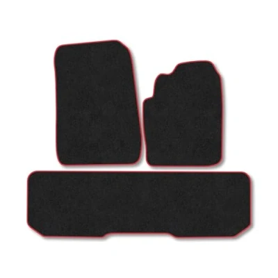 Image of Car Mats Compatible with Citroen Xsara Picasso (2000 2010) Tailored Fit Red Carpet Floor Set Accessory Custom 4 Pieces Anti Slip Backing &amp; Binding Trim Edge
