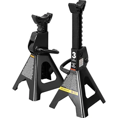 Image of Torin Pair of 3 Tonne (2.7kg) Black Steel Jack Stands AT43202B