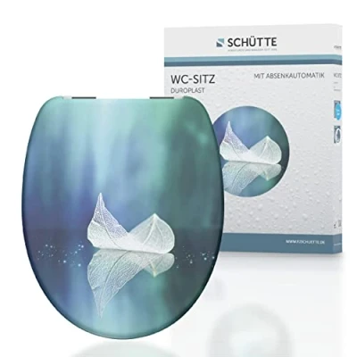 Image of Schütte Duroplast Fall Soft Close Mechanism, Suitable for All Standard Bowls, Maximum Load of The Toilet Seat 150 kg, 82153 Design, Fallen Leaf