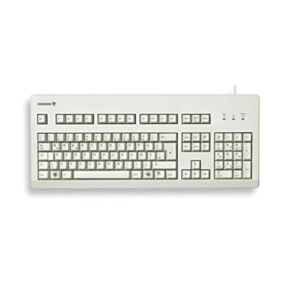 Image of CHERRY G80 3000, Wired Mechanical Keyboard, French Layout (AZERTY ), USB Connection, Robust, Programmable Keys,CHERRY MX BLACK Switches, Light Grey
