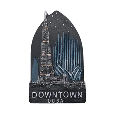 Image of 3D Burj Khalifa Dubai Refrigerator Magnet Tourist Travel Souvenirs Handmade Resin Craft Magnetic Stickers Home Kitchen Decoration Fridge Collection Gift