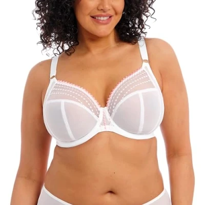 Image of Elomi Women&#039;s Plus Size Matilda Underwire Plunge Bra, White, 32JJ