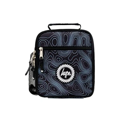 Image of Hype Unisex Black Topographic Mini Crest Lunchbox