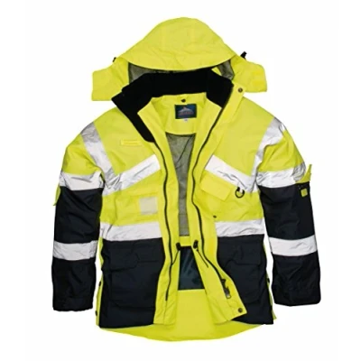 Image of Portwest Hi Vis 2 Tone Breathable Jacket Yellow/Navy 4XL