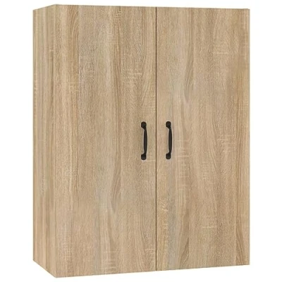 Image of vidaXL Hanging Cabinet Living Room Furniture Home Organiser Side Wall mounted Display Floating Storage Sonoma Oak Engineered Wood