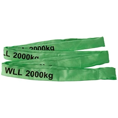 Image of Braun 20041RS Recovery Strap Loop 2000 kg Load 4 m with 2 Usable Length Continuous Polyester Core Green