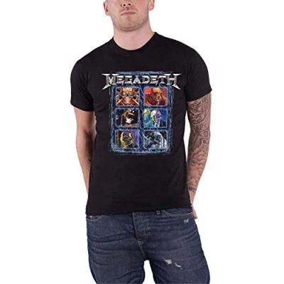 Image of Megadeth T Shirt Vic Head Grip Band Logo Official Mens Black XL