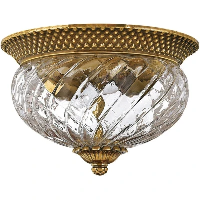 Image of Hinkley Plantation 2 Light Flush Mount Burnished Brass