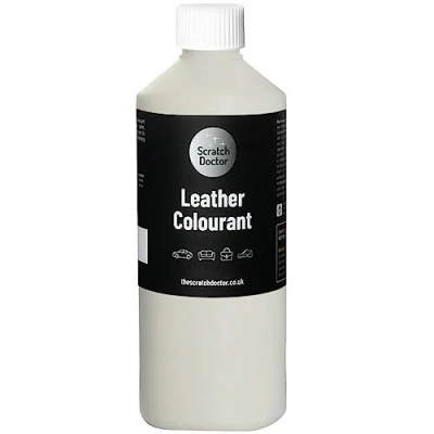 Image of Scratch Doctor Leather Colourant Restore &amp; Repair Faux Vinyl Paint for Furniture Sofas Car Seats Shoes Handbags (Light Cream, 250ml)