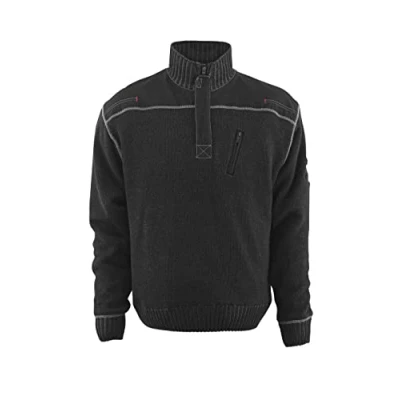 Image of Mascot 50354 835 09 Naxos Frontline Lightweight Lining Knitted Jumper with Half Zip, Size M, Black