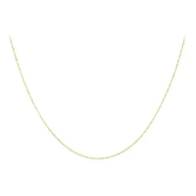 Image of Carissima Gold Women&#039;s 9 ct Yellow 0.6 mm Soldered Trace Chain Necklace of Length 41 cm/16 Inch