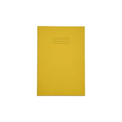 Image of Rhino A4 Exercise Books, 96 Page / 8mm Lined with Margin Paper Notebook, 10 Pack, Office &amp; School Stationery Supplies, Yellow